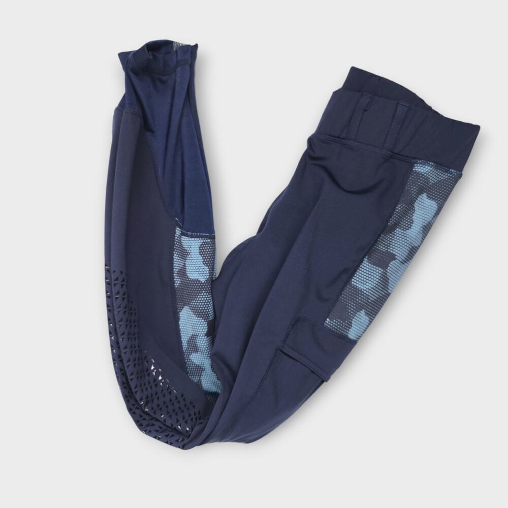 Women's HR Farm Equine Blue Equestrian Breeches Riding Pants Size Small